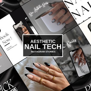 Nail Technician Instagram Posts, Nail Tech Social Media Post, Canva Templates, Nail Flyer, Beauty Salon, Instagram Template, Canva, Stories