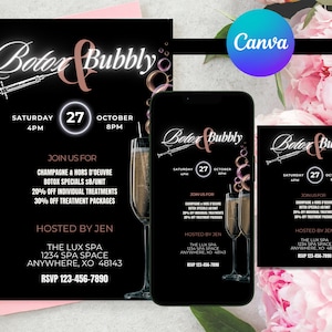 Botox party invite, Botox special flyer, Spa Flyer Template, Promotion Beauty Flyer Templates, Med Spa flyer, Nurse Injector, Aesthetic Ad