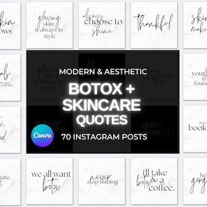 Botox and Filler Instagram, Skincare Instagram templates, Nurse Injector Templates, Botox Templates, Medspa Template, Canva Template Quotes