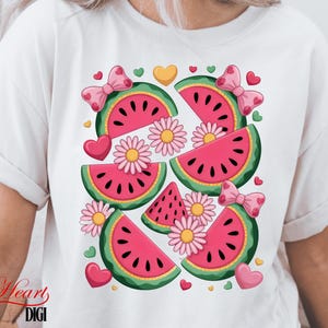Cute Watermelon Sublimation PNG Design, Watermelon Slices Png, Summer Time Png, Coquette Watermelon Png, Watermelon Girl Png, Watermelon PNG