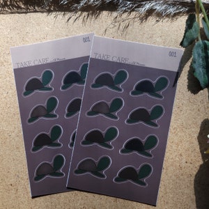 Metselaar/schildpad stickervel: journaling-stickers, deco-stickers, schildpad-stickers