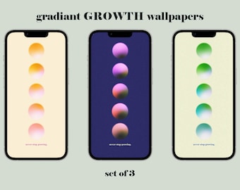 iPhone Wallpaper Gradient Growth Quote Pastel Colors Hue Theme Wallpaper Aesthetic Background Phone Inspirational Motivational Background