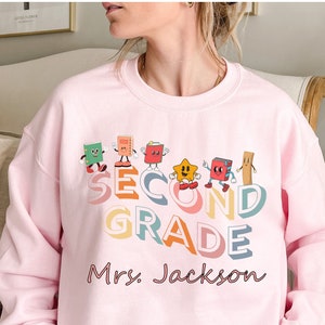 Second Grade Teacher Shirt, Gift, Comfort Colors® Custom Personalized 2nd Grade Team Shirts, Teacher Name, Back to School, Matching Team