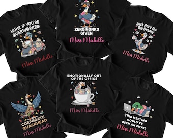 Funny Coworker Comfort Colors Shirt Set, Personalized Office Humor Tees, Custom Work Bestie Gift Bundle, Employee Appreciation Pack