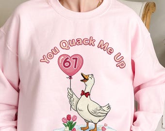 You Quack Me Up Valentine Sweatshirt, Cute Goose Valentine Shirt, Funny Duck Valentine Shirt, Kids Valentine sweatshirt, Classroom Shirt