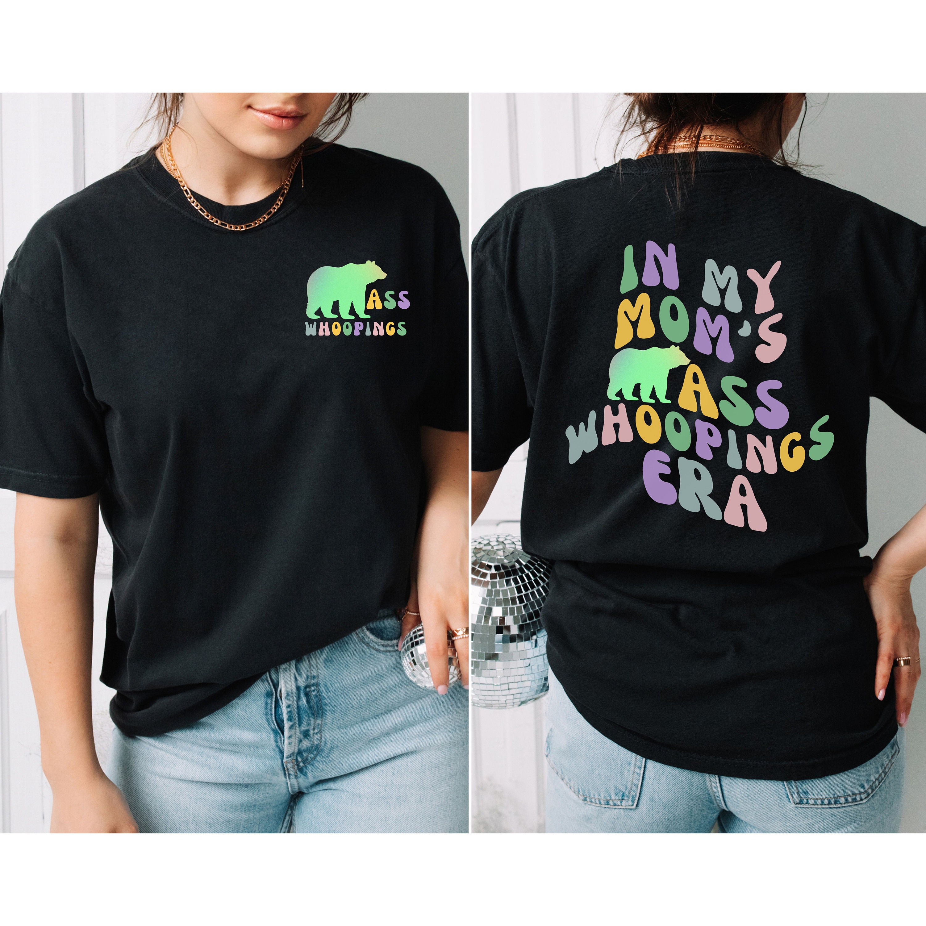 Mama Bear Ass Whooping Shirt, Funny Mom Gift, Motherhood Shirt, Retro ...