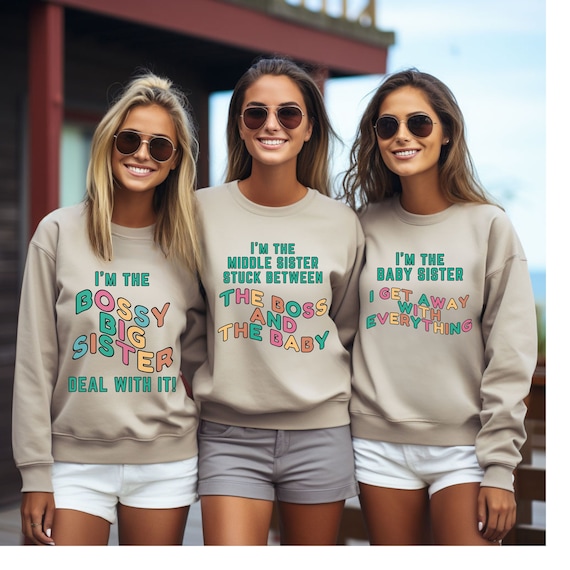 New Sis Gifts Youngest Middle Sister T Shirt Kids & Women New Sis Gifts Youngest Middle Sister T Shirt Kids & Women