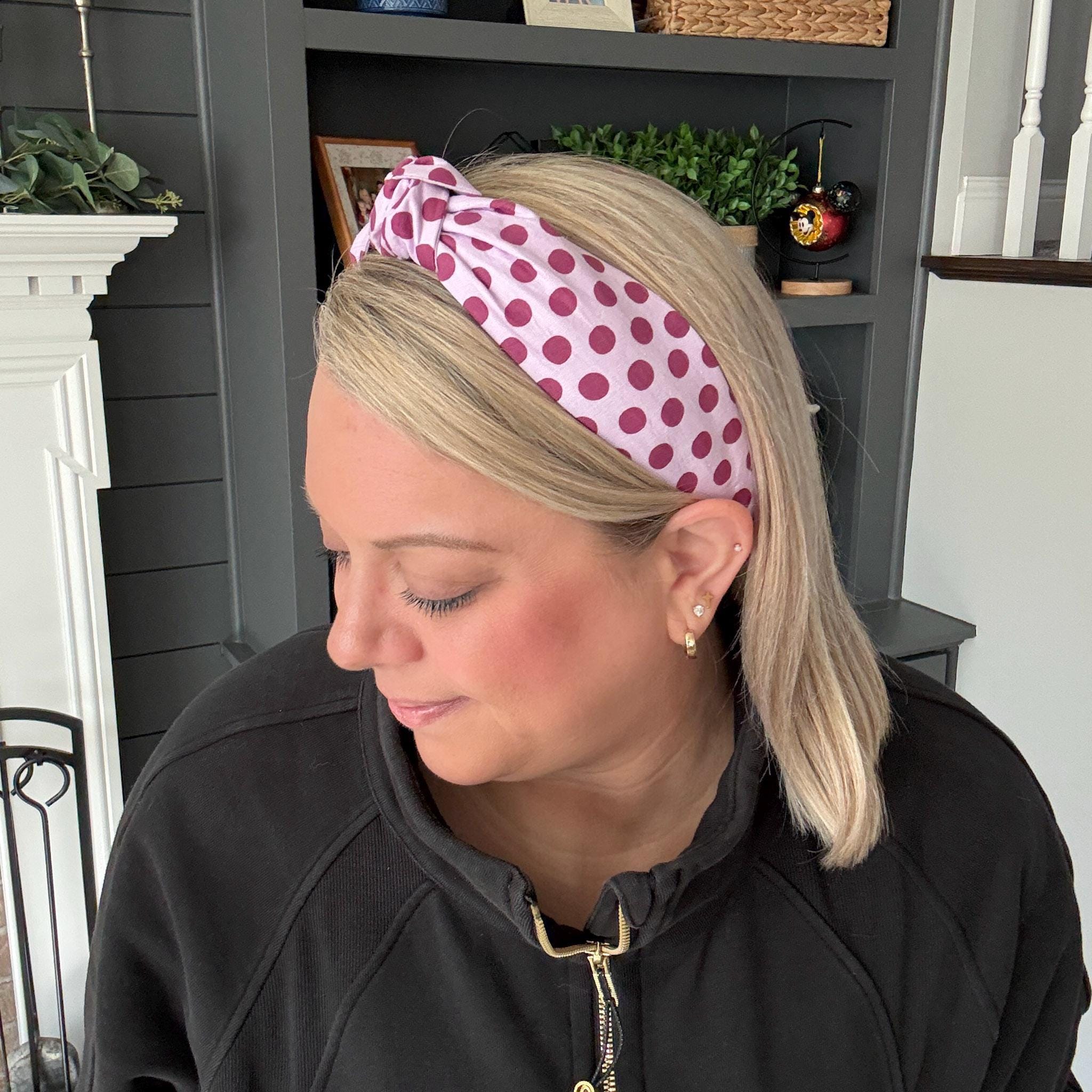 Purple and Pink Polka Dot Headbands | 6 Color Options | Comfortable - Etsy