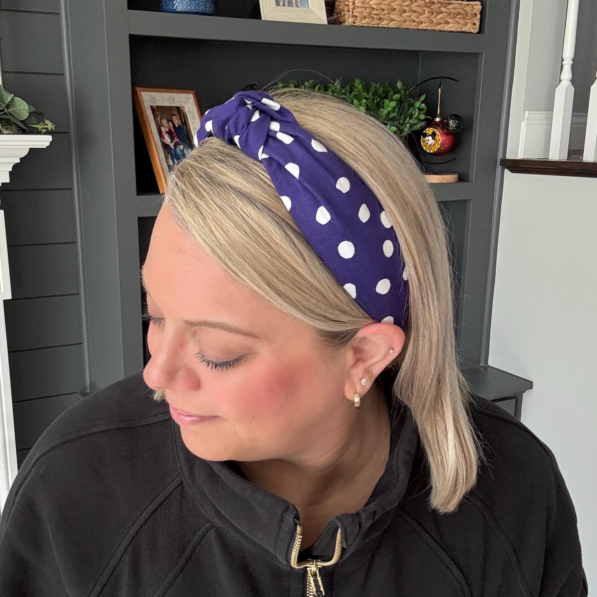 Purple and Pink Polka Dot Headbands | 6 Color Options | Comfortable - Etsy