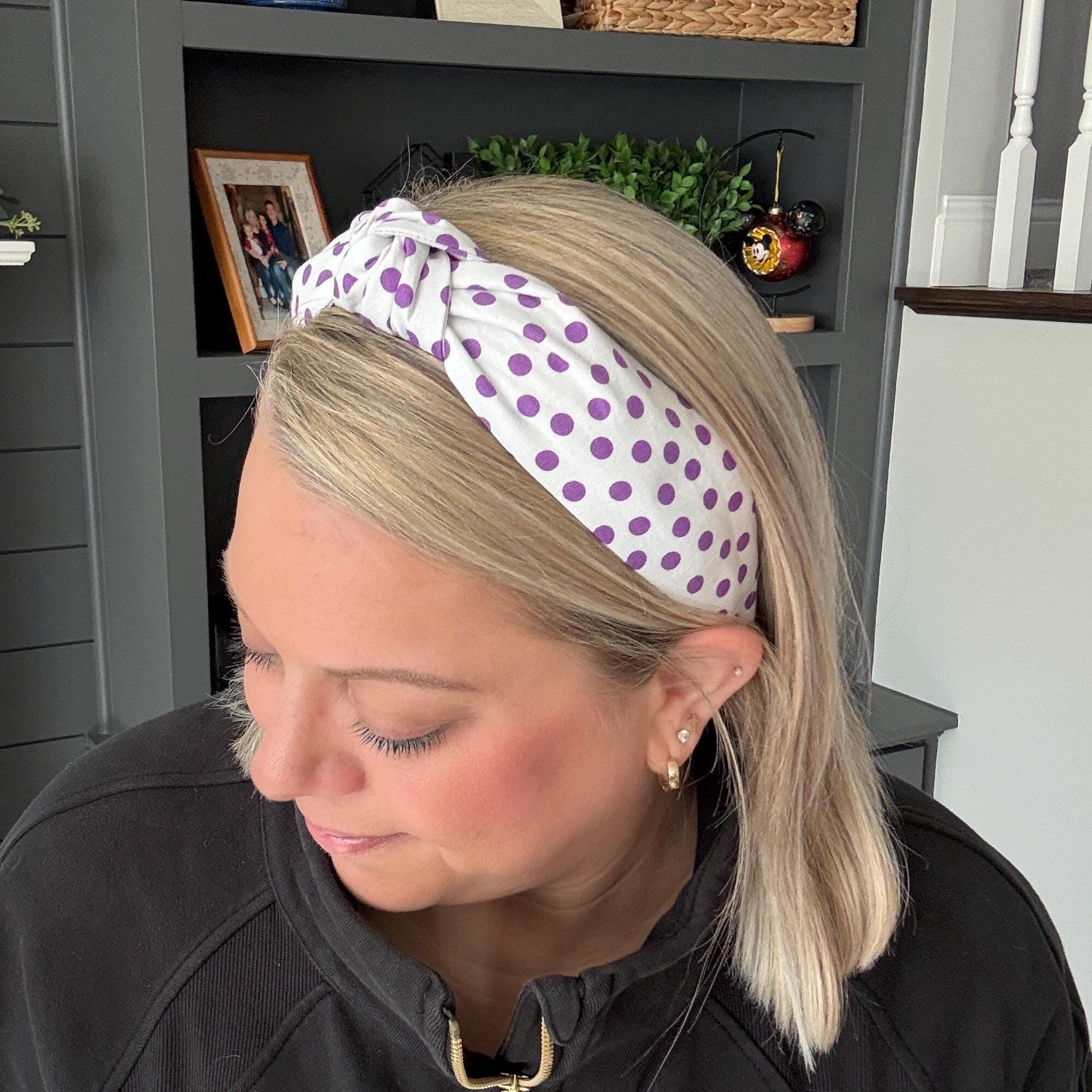 Purple and Pink Polka Dot Headbands | 6 Color Options | Comfortable - Etsy