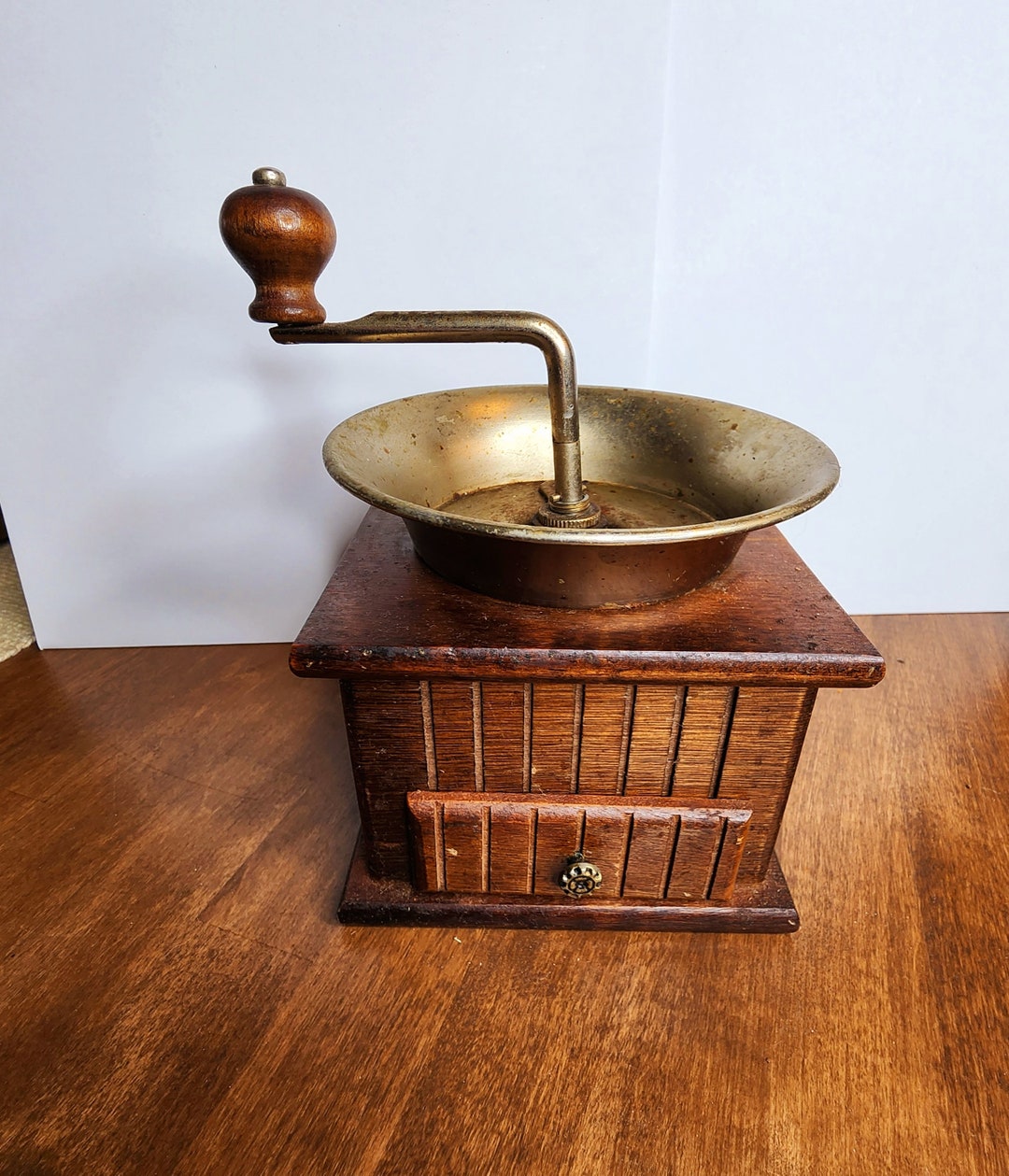Vintage Wood Coffee Grinder Etsy