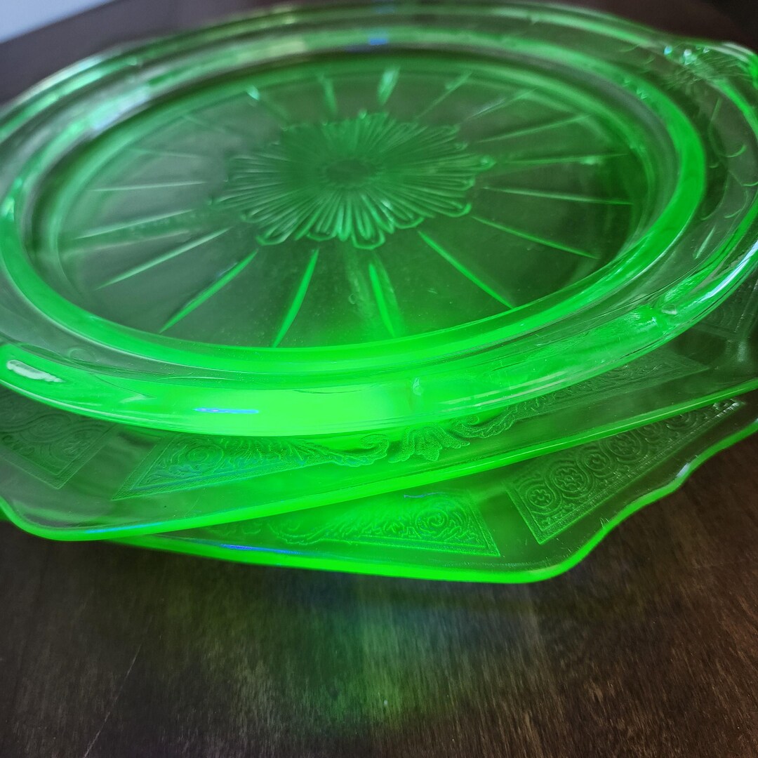 Green Depression Uranium Glass Cake Stand Relish Plate And Serving Il 1080xN.6490123994 Hdn2