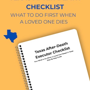 Texas Estate Executor Checklist | Probate Guide (Printable PDF)