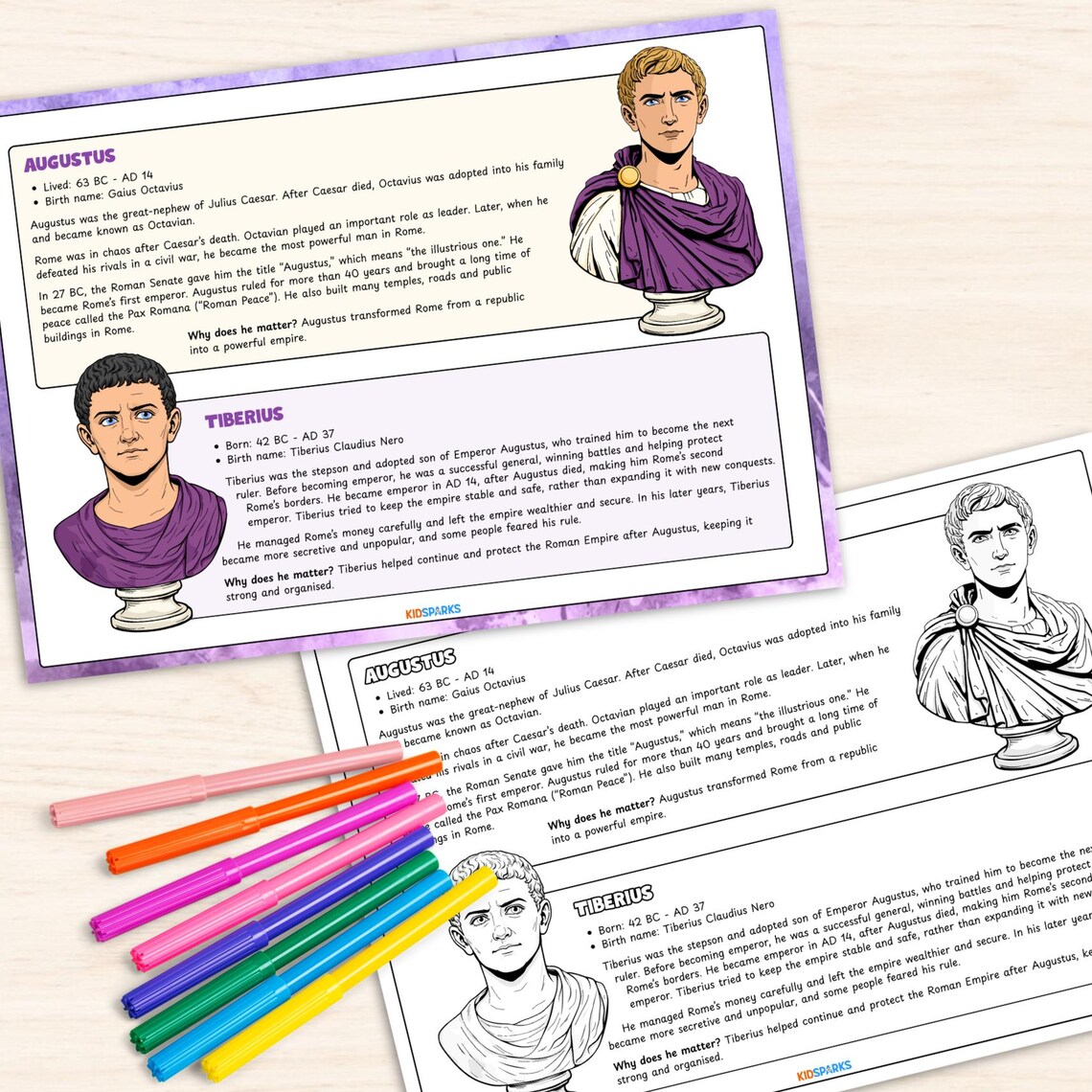 Roman Emperors Colouring Pages, Ancient Rome, European History Learning ...