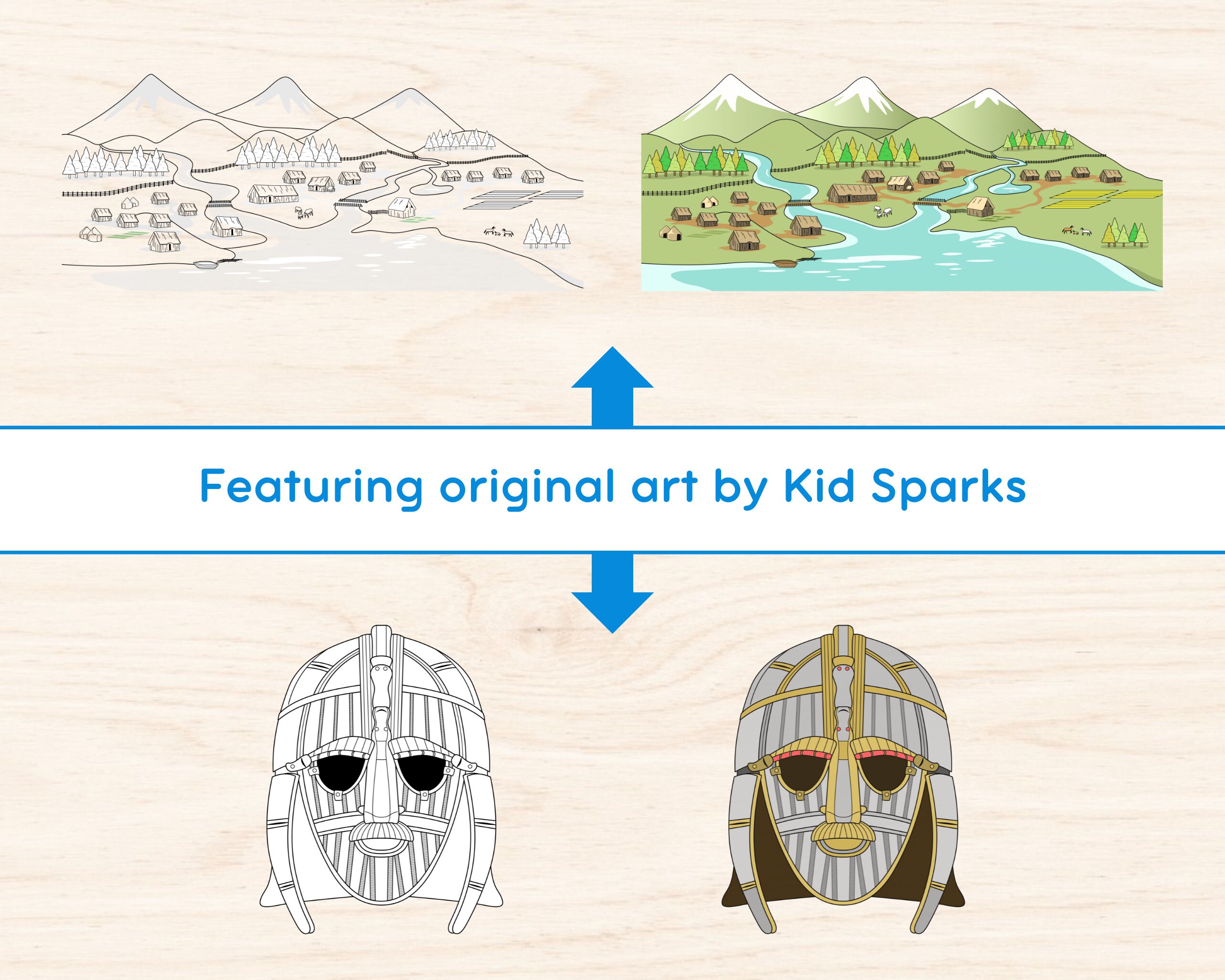 Anglo-saxons &amp; Vikings Printable Colouring Fact File, KS2 History ...