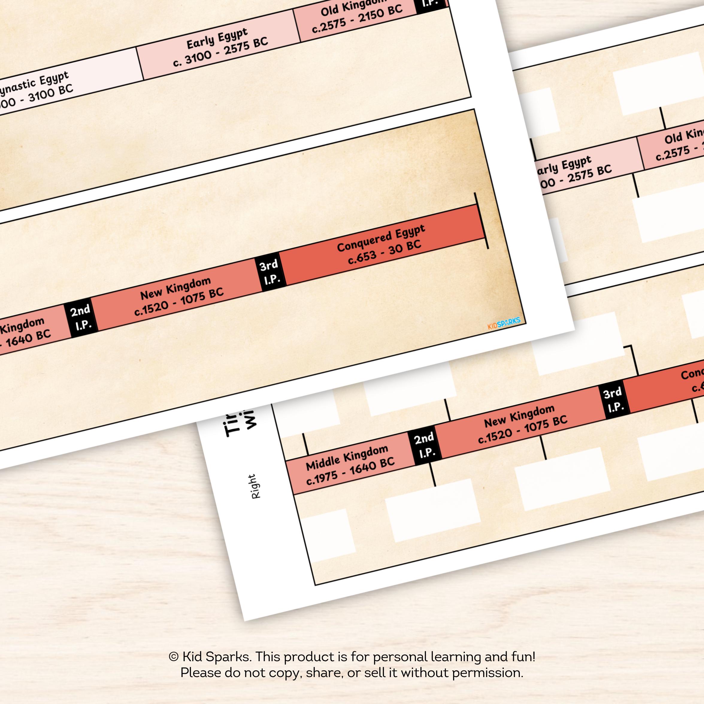 Printable Ancient Egypt Foldable Timeline, Educate Kids About Ancient ...