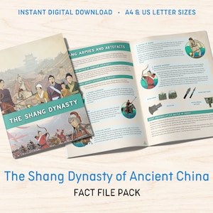 Shang Dynasty Fact Files | Ancient China Chinese History Learning Primary Education Home Schooling Resource Color Printable Digital Download