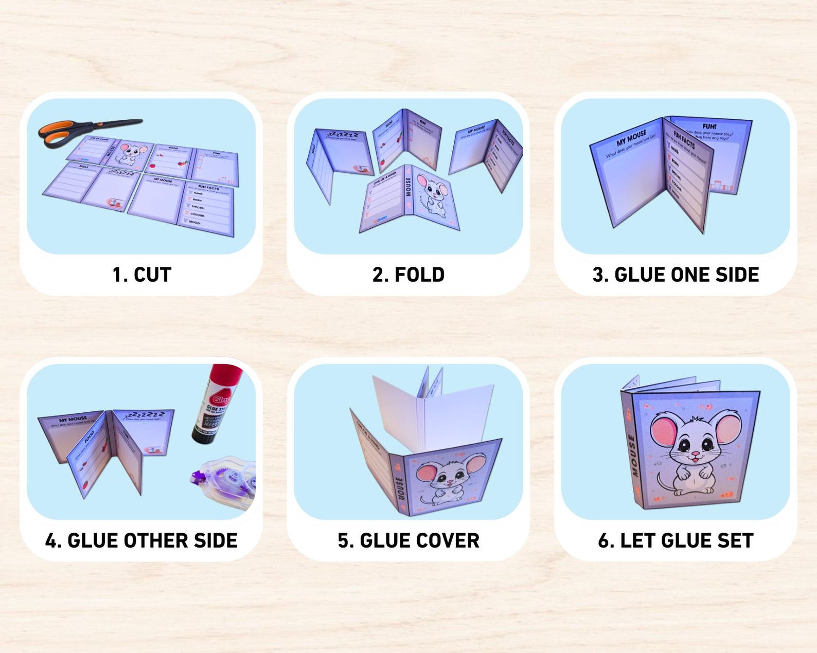 Printable All About Me Mini Books for Kids, Back to School Craft ...