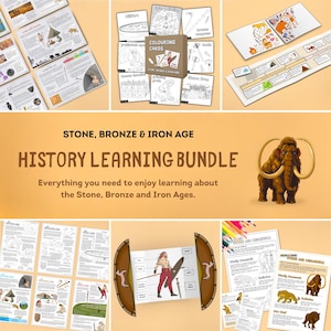 Activiteitenbundel steen, brons en ijzertijd – KS2-werkbladen geschiedenis (digitale download)
