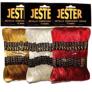 Jester Metallic Embroidery Thread Skeins