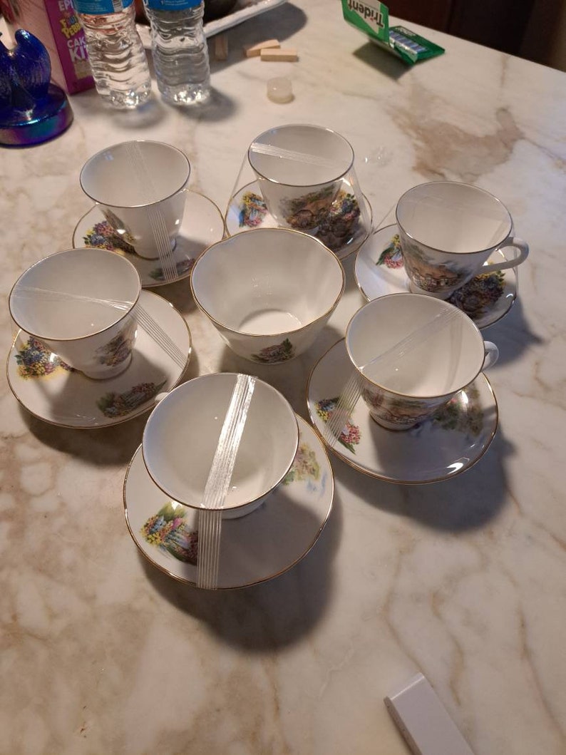 13 Piece Royal Tara Tea Set With Sugar Bowl Etsy