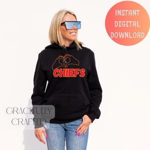 KC Chiefs Love Hands with T.S. BUNDLE PNG. Digital Download. Three designs included.