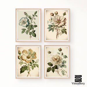 Vintage Wildflower Prints. Botanical Print Set. Wildflower Art. Vintage  Botanical Art. Wildflower Decor. Farmhouse Art. Botanical Wall Art.