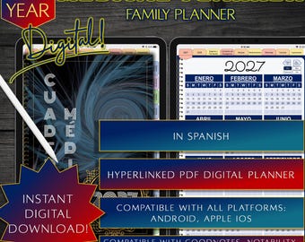 Spanish Digital Planner Medical Binder in Spanish Family 2027 Year Health Planner PDF Healthcare Appointment Tracker Health Journal PDF