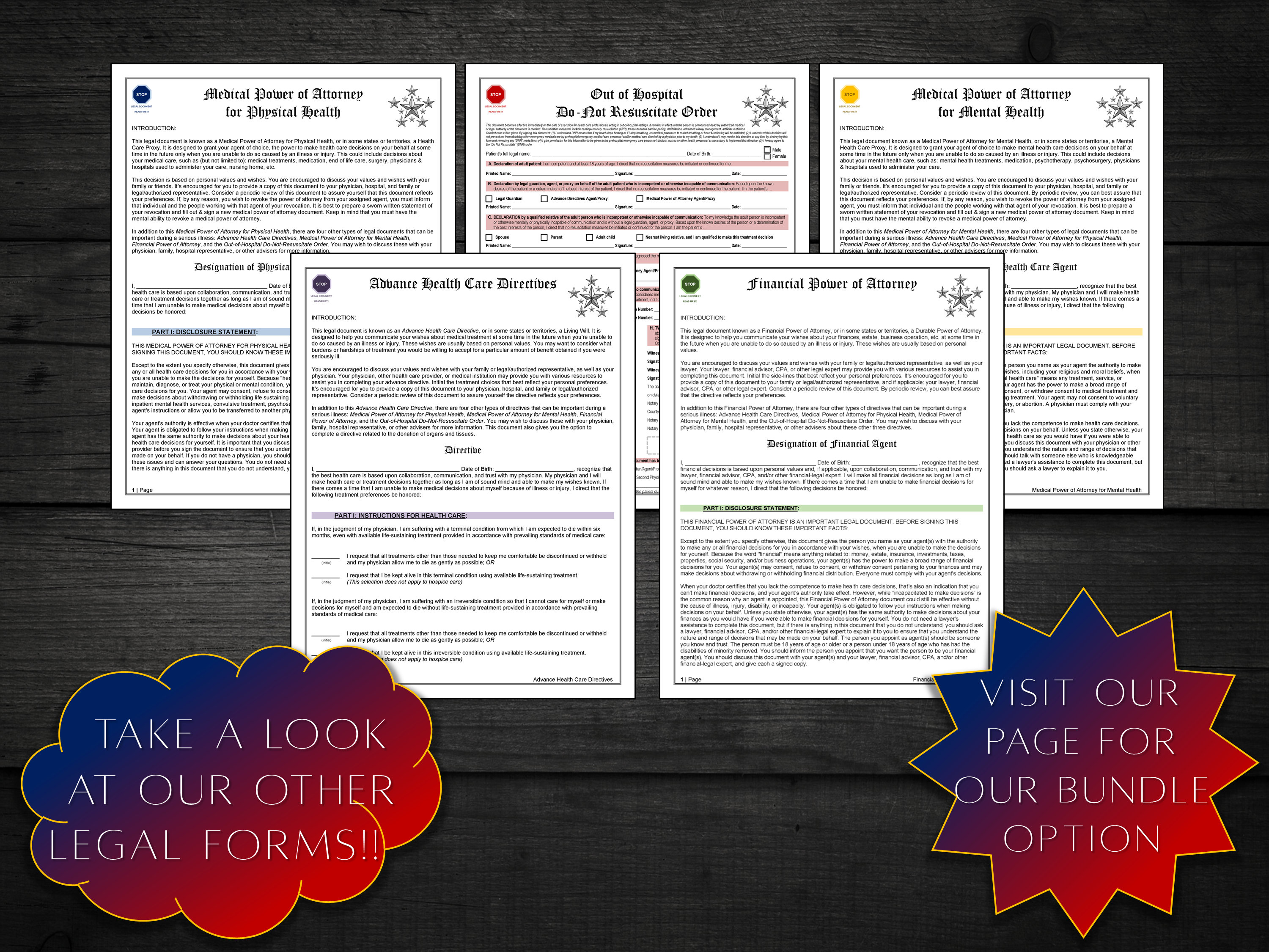 Advance Health Care Directives Form Living Will Legal Form Healthcare ...