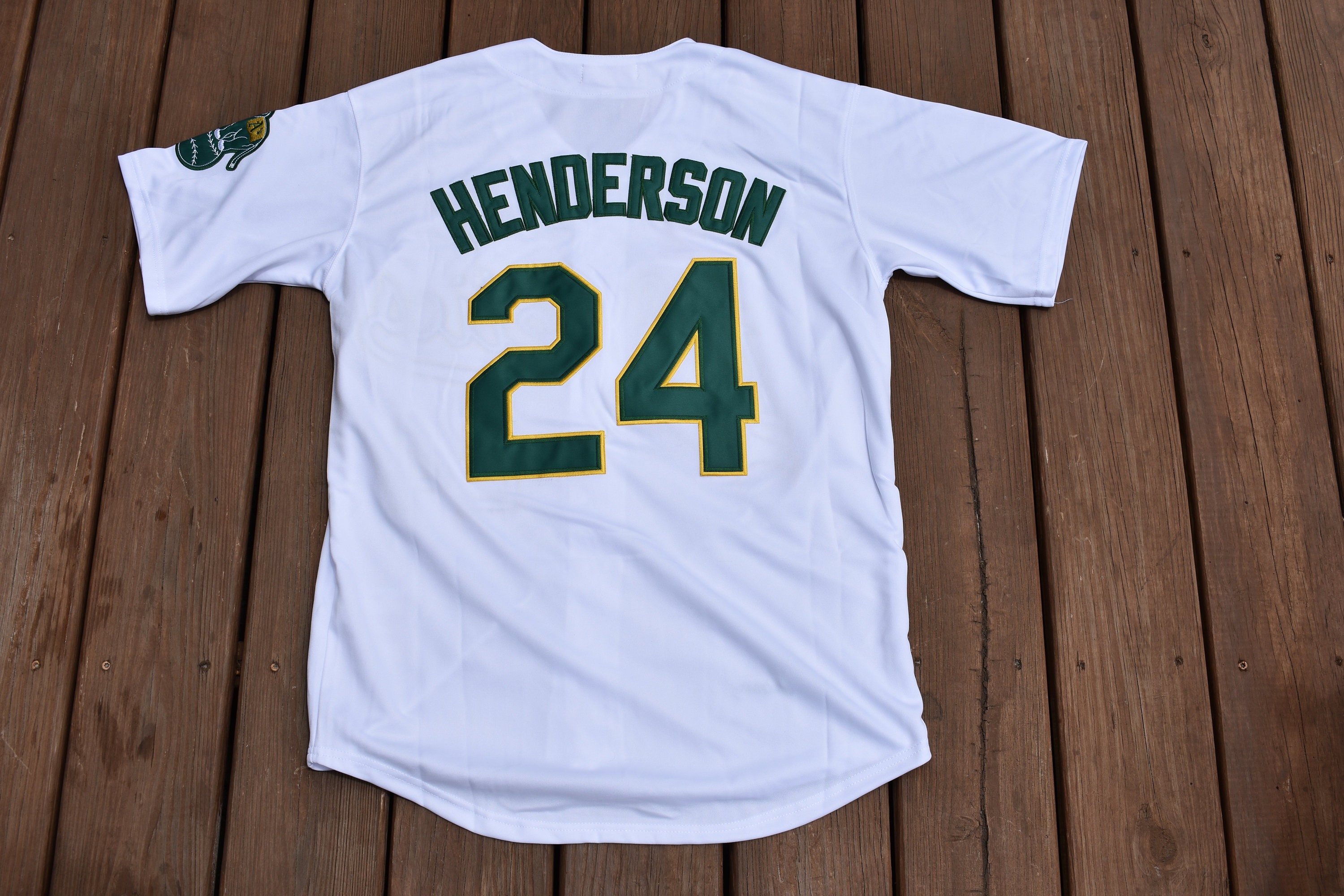 New Rickey Henderson Athletics A's White Baseball Jersey 