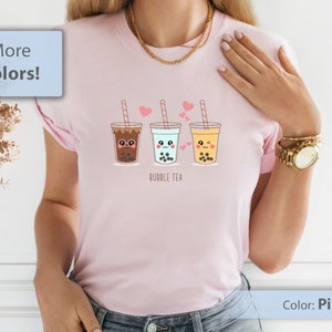Boba Shirt, Bubble Tea Shirt, Cute Boba Shirt, Kawaii Boba Shirt, Kawaii Bubble Tea, Gifts for Boba Lovers, Kawaii Food TShirt, Kawaii Gifts