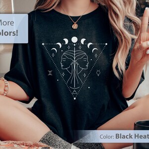 Gemini T-Shirt, Zodiac Sign, Astrology Shirt, Gift for Astrology Lover, Zodiac Sign Gift, Gemini Birthday Gift, Horoscope Tee, June Birthday