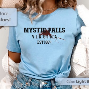 Mystic Falls Shirt, Vampire Shirt, Mystic Falls High School, Vampire Fans TShirt, Vampire Fan Gifts, Gift for Vampire Fans, Virginia T-Shirt