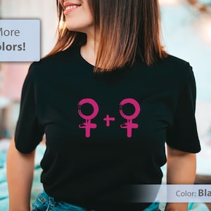 Lesbian T-Shirt, LGBTQ Shirt, Lesbian Pride Shirt, Gay Pride, Queer Shirt, Pride Month Shirt, Proud Ally, Gifts for Lesbian, Woman Symbol