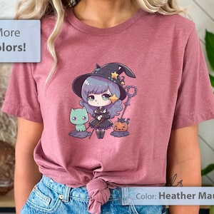 パステルゴスTシャツ、ハロウィンシャツ、かわいい不気味なTシャツ、原宿服、かわいいゴスTシャツ、かわいい魔女シャツ、ゴスへのギフト、妖精系シャツ