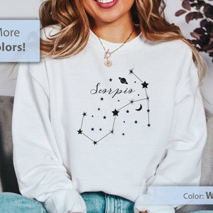 Scorpio Sweatshirt, Zodiac Sign Sweater, Astrology Shirt, Gift for Astrology Lover, Zodiac Sign Gift, Scorpio Birthday Gift, Horoscope Shirt