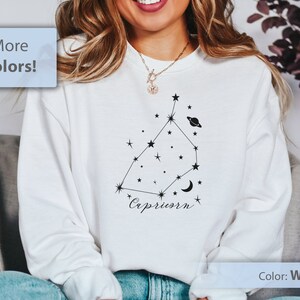 Capricorn Sweatshirt, Zodiac Sign Sweater, Astrology Shirt, Gift for Astrology Lover, Zodiac Sign Gift, Capricorn Birthday Gift, Horoscope