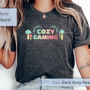 Gemütliches Gamer Shirt, Gamer Girl Shirt, gemütliches Survival T-Shirt, Geschenke für Gamer, Cottage Core TShirt, gemütliches Pilz Shirt, Geschenke für gemütliche Gamer