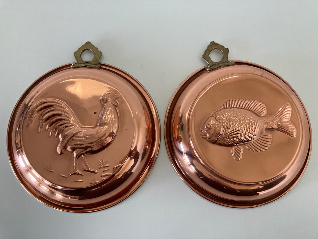 Pair of Vintage Copper Gelatin Molds Etsy