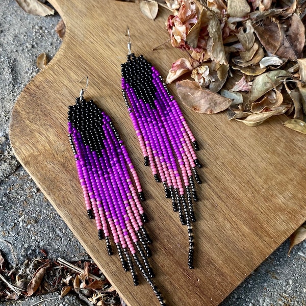 Pink - Handmade Beaded Earrings 13 main image 1