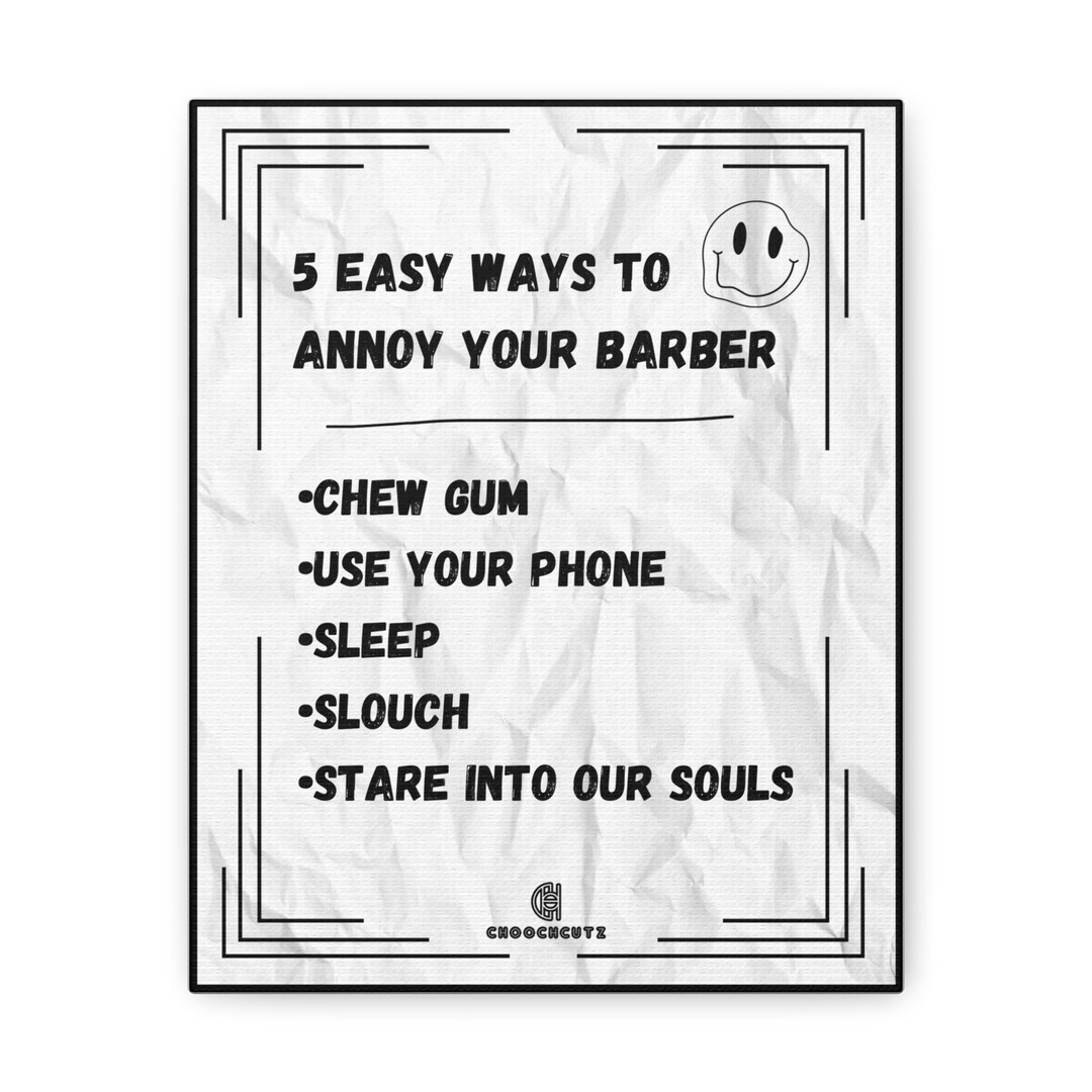Barber Jokes Canvas for Decor Etsy