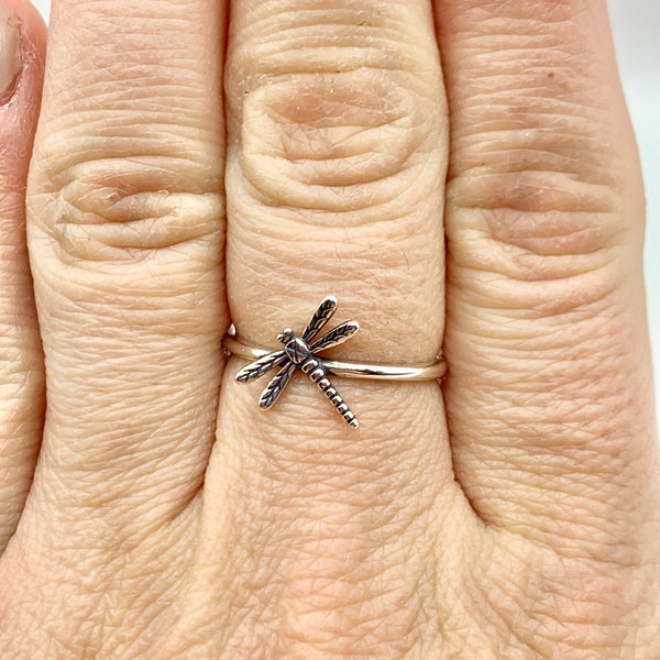 Dragon fly ring, 925 Sterling silver, insects, Love, dainty , Simple, spring gift, birthday gift, Ring, Ladies, darling rings, spring rings