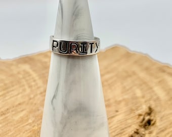 Christian Ring | 925 Solid silver | Faith Hope Love Ring |  Christian Gift idea | Stacked ring |  Petite Ring | Intertwined Ring | Size 8