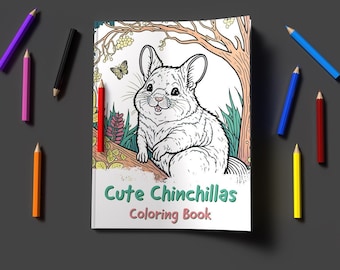 Cute Chinchillas Coloring Book ... for Stress Relief and Relaxation
