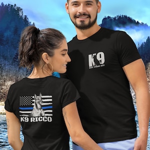 Police K9 Shirts For K9 Officer Gifts Custom K9 Shirts For Police Thin Blue Line Shirt For K9 Handler Gifts Personalized K9 Shirts For Cop