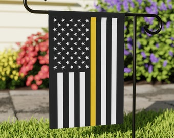 Thin Gold Line Flag: 911 Dispatcher Garden Flag For Dispatchers Police Dispatcher Gift