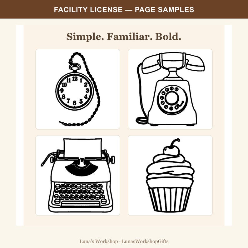 Large Print Coloring Facility License, Reminiscence Activity for Care Homes image 4