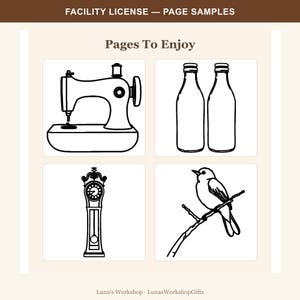 Large Print Coloring Facility License, Reminiscence Activity for Care Homes image 5