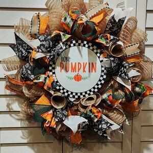 Hello Pumpkin! Handmade Door Wreath