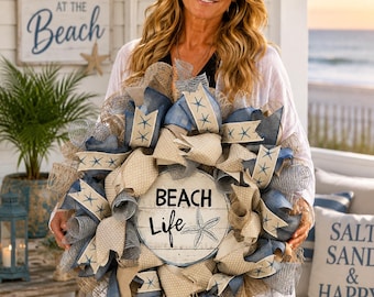 Handgemaakte Beach Life-krans #1 nieuwe versie